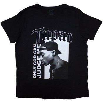 Tupac: Ladies T-Shirt/Only God Text (Black) (14)