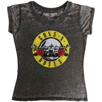 Guns N Roses: Guns N' Roses Ladies T-Shirt/Classic Logo (Burnout) (Large)