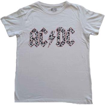 AC/DC: Ladies T-Shirt/Mono Leopard Print Logo (12)