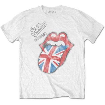 The Rolling Stones: Unisex T-Shirt/Vintage British Tongue (Soft Hand Inks/Retail Pack) (Small)