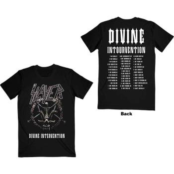 Slayer: Unisex T-Shirt/Divine Intervention 2014 Dates (Back Print) (Ex-Tour) (Small)