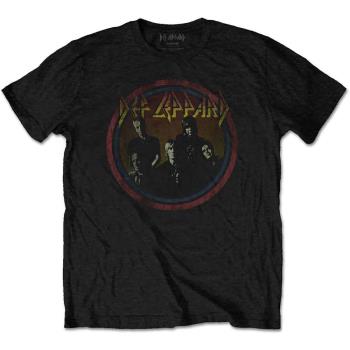 Def Leppard: Unisex T-Shirt/Vintage Circle (X-Large)