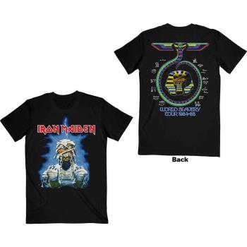 Iron Maiden: Unisex T-Shirt/World Slavery Tour '84 - '85 (Back Print) (Large)