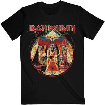 Iron Maiden: Unisex T-Shirt/Powerslave Lightning Circle (Large)