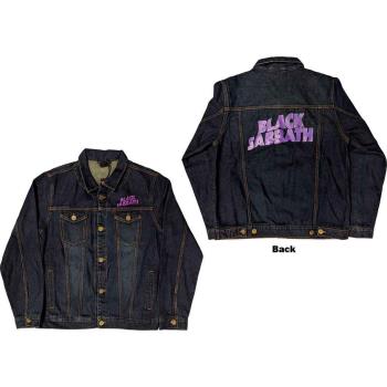Black Sabbath: Unisex Denim Jacket/Wavy Logo (Back Print) (Small)