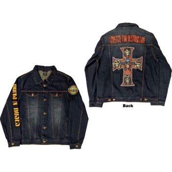 Guns N Roses: Guns N' Roses Unisex Denim Jacket/Appetite For Destruction (Back Print) (Large)