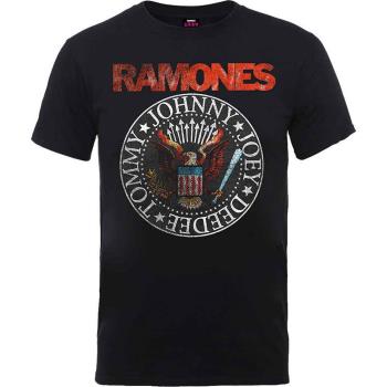 Ramones: Unisex T-Shirt/Vintage Eagle Seal (Medium)