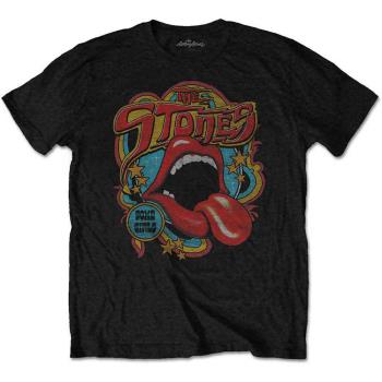 The Rolling Stones: Unisex T-Shirt/Retro 70s Vibe (Soft Hand Inks) (Small)