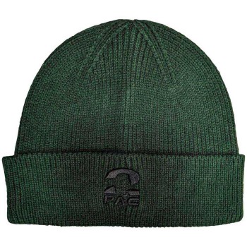 Tupac: Unisex Beanie Hat/Fist Logo (Green) (Roll Up)