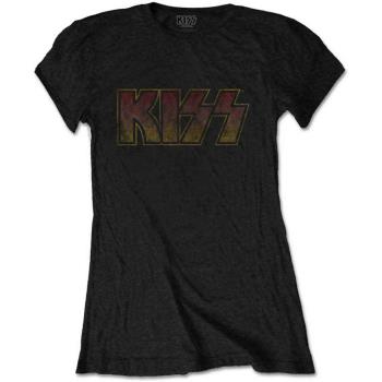 KISS: Ladies T-Shirt/Vintage Classic Logo (Large)