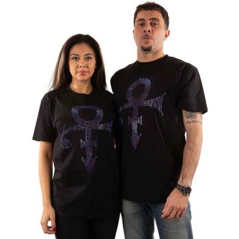 Prince: Unisex T-Shirt/Purple Symbol (Embellished) (Medium)