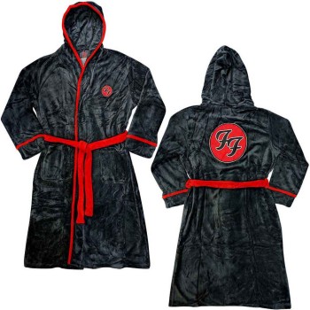 Foo Fighters: Unisex Bathrobe/FF Logo (Black) (Back Print) (Small - Medium)