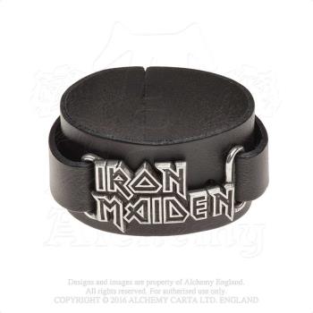 Iron Maiden: Logo Leather Wriststrap Bracelet