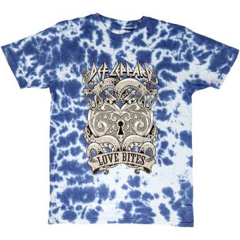 Def Leppard: Unisex T-Shirt/Love Bites (Wash Collection) (Medium)