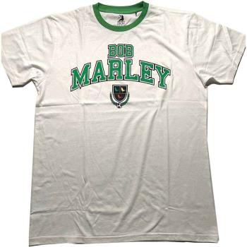 Bob Marley: Unisex Ringer T-Shirt/Collegiate Crest (Large)