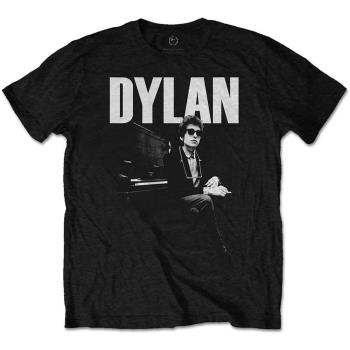 Bob Dylan: Unisex T-Shirt/At Piano (Small)