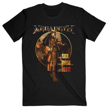 Megadeth: Unisex T-Shirt/The Sick The Dying ¿ And the Dead Circle Album Art (Large)