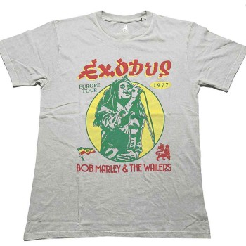 Bob Marley: Unisex T-Shirt/1977 Tour (Grey) (Wash Collection) (X-Large)