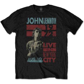 John Lennon: Unisex T-Shirt/Live in NYC (Medium)