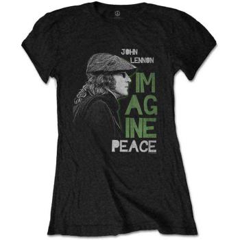 John Lennon: Ladies T-Shirt/Imagine Peace (Large)