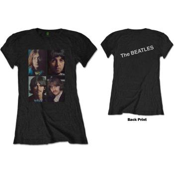 The Beatles: Ladies T-Shirt/White Album Faces (Back Print) (Medium)