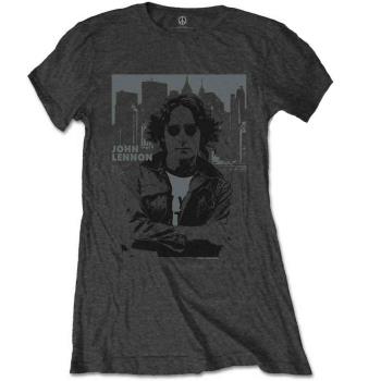 John Lennon: Ladies T-Shirt/Skyline (Small)