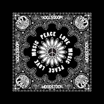 Woodstock: Unisex Bandana/Peace Love & Music