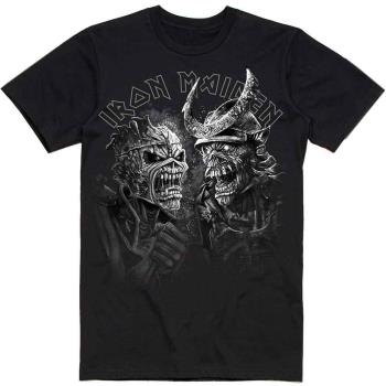 Iron Maiden: Unisex T-Shirt/Senjutsu Large Grayscale Heads (Large)