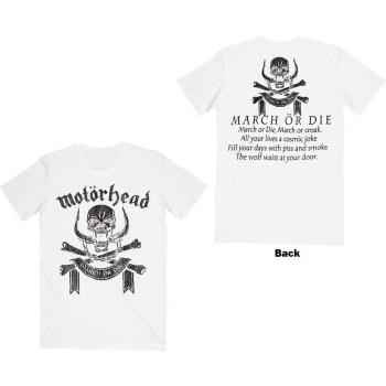 Motörhead: Unisex T-Shirt/March or Die (Back Print) (Large)