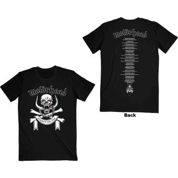 Motörhead: Unisex T-Shirt/March or Die Lyrics (Back Print) (Medium)
