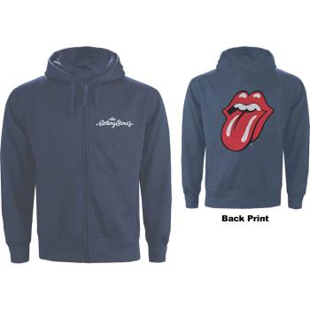 The Rolling Stones: Unisex Zipped Hoodie/Classic Tongue (Back Print) (X-Large)