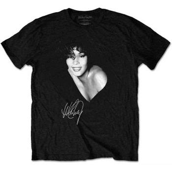 Whitney Houston: Unisex T-Shirt/B&W Photo (Large)