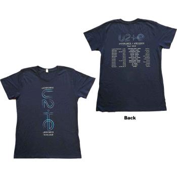 U2: Ladies T-Shirt/I+E 2018 Tour Dates (Back Print) (Ex-Tour) (Small)