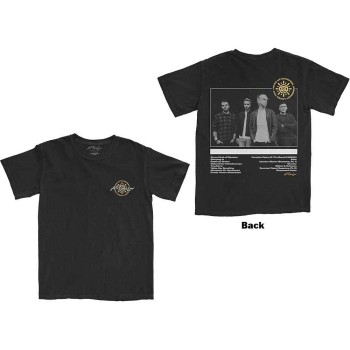 All Time Low: Unisex T-Shirt/Wake Up Sunshine Track List (Black) (Back Print) (Small)