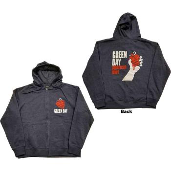 Green Day: Unisex Zipped Hoodie/American Idiot (Back Print) (XX-Large)
