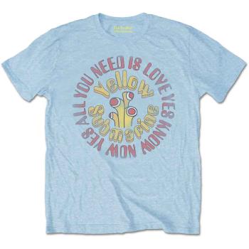 The Beatles: Unisex T-Shirt/Yellow Submarine AYNIL Circle Vintage (Medium)