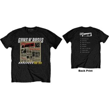 Guns N Roses: Guns N' Roses Unisex T-Shirt/Lies Track List (Back Print) (Large)