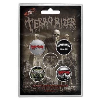 Terrorizer: Button Badge Pack/Caustic Attack (Retail Pack)