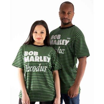 Bob Marley: Unisex T-Shirt/Exodus (Striped) (Large)