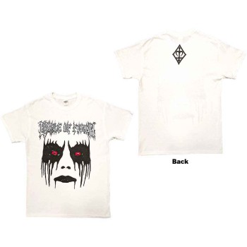 Cradle Of Filth: Unisex T-Shirt/Dani Make Up (White) (Back Print) (Large)