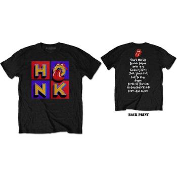 The Rolling Stones: Unisex T-Shirt/Honk Album Track list (Back Print) (X-Large)