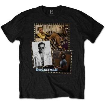 Elton John: Unisex T-Shirt/Rocketman Montage (Medium)