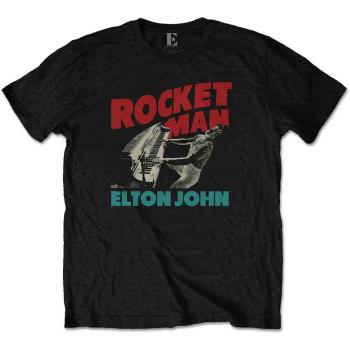 Elton John: Unisex T-Shirt/Rocketman Piano (Medium)