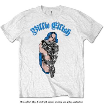 Billie Eilish: Unisex T-Shirt/Bling (Glitter Print) (Large)