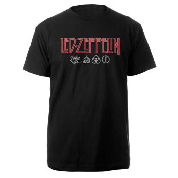 Led Zeppelin: Unisex T-Shirt/Logo & Symbols (Medium)