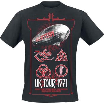 Led Zeppelin: Unisex T-Shirt/UK Tour '71. (Large)