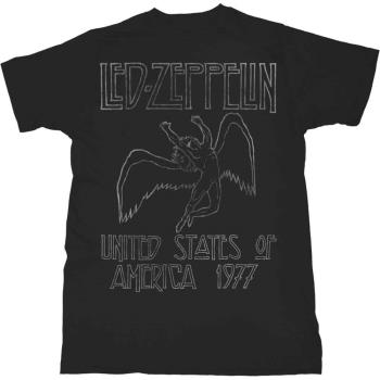 Led Zeppelin: Unisex T-Shirt/USA '77. (Medium)