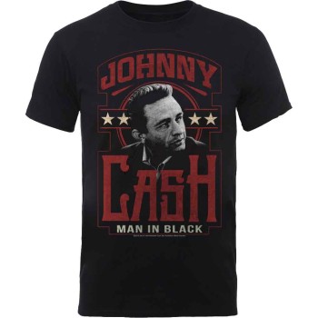 Johnny Cash: Unisex T-Shirt/Man In Black (Black) (Large)