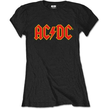AC/DC: Ladies Retail Pack T-Shirt/Logo (Black) (Large)
