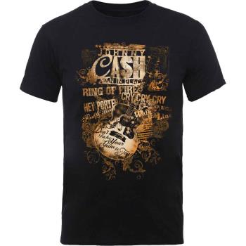 Johnny Cash: Unisex T-Shirt/Guitar Song Titles (Medium)
